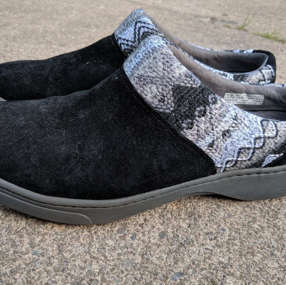 NWOT Dansko Black Leather Grey Trim Slip On's 12/4 - Picture 4 of 6